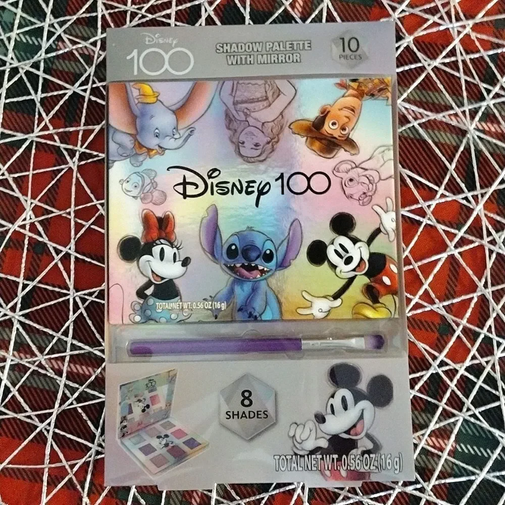 Disney 100 Eye Shadow Palette with Mirror and Brush NWT